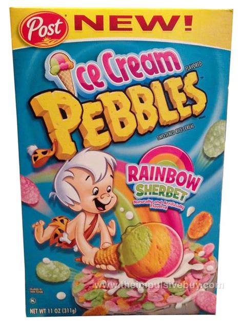 Review Post Rainbow Sherbet Ice Cream Pebbles Cereal The Impulsive Buy