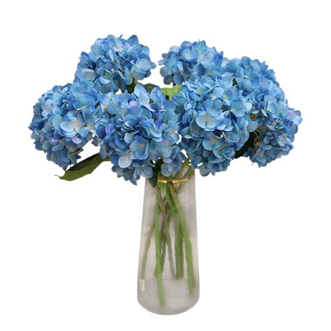 Dark Blue Hydrangea Wedding Flowers Silk Hydrangea - VANRINA