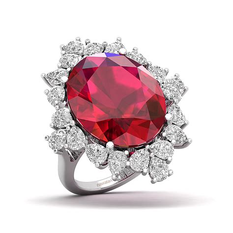 Artistry Art Deco Ruby Ring