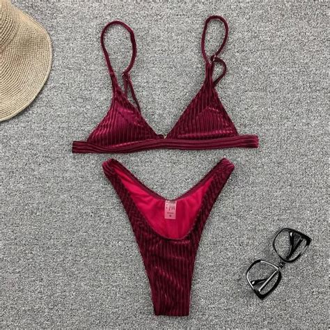 MAILLOT DE BAIN Bikini sexy bonne élasticité sans fil populaire taille