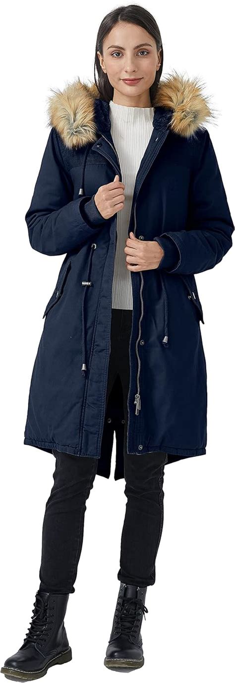 Buy Wenven Womens Winter Long Hooded Sherpa Lined Parka Jacket Warm Coat Online At Lowest Price