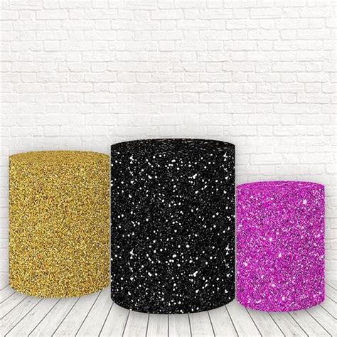 Trio De Capas Cilindros Tecido Sublimado Glitter Wcc Wear Manta