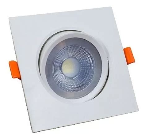 Kit 10 Spot Led Cob Embutir Quadrado 3000k 7w Parcelamento Sem Juros