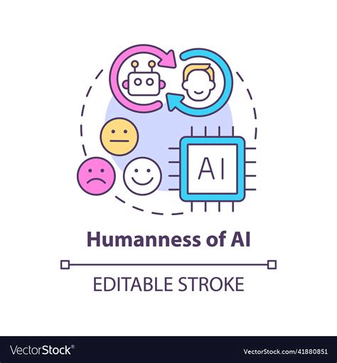 Humanness Of Ai Concept Icon Royalty Free Vector Image