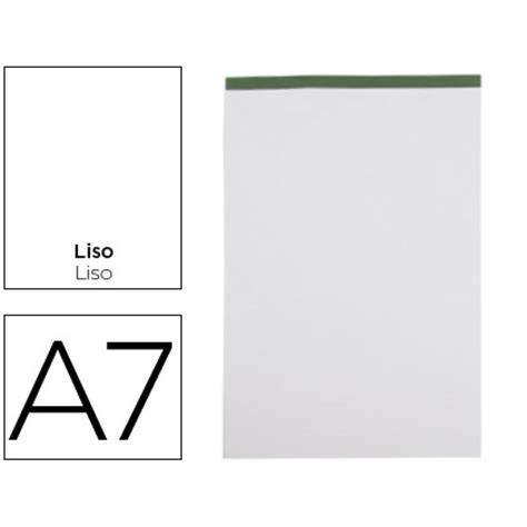 Bloc Notas Liderpapel Liso A7 80 Hojas 60 G M2 Perforado Sin Tapa P