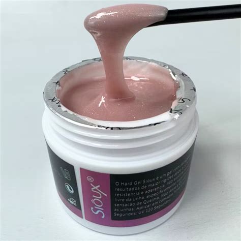 Gel Hard Sioux Nude Cristal G Para Alongamento De Unhas Lovenna