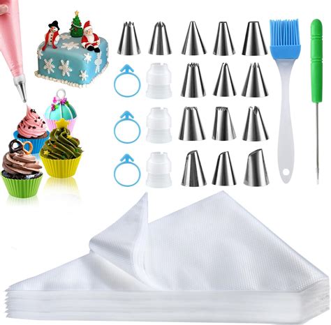 Amazon GZMAISULEE 122PCS Tipless Piping Bags Disposable Pastry Bag