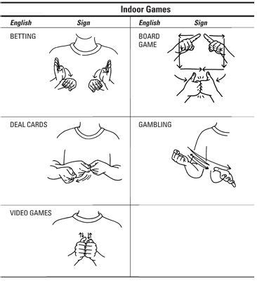 How to Talk about Games in American Sign Language - For Dummies | Sign ...