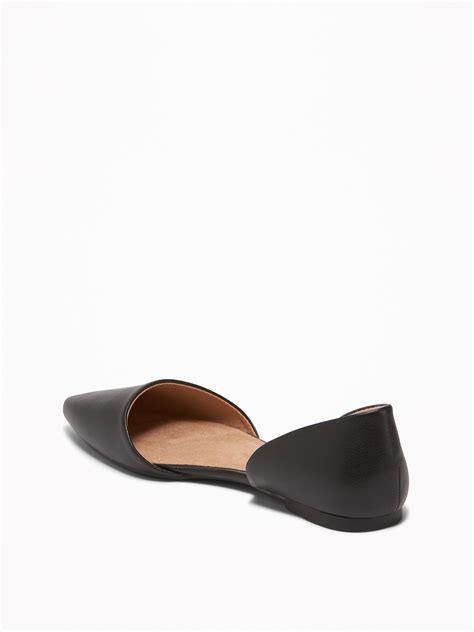 Faux Leather D Orsay Flats For Women Old Navy