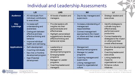 Leadership Development Programs Human Synergistics