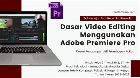 Tutorial Dasar Video Editing Menggunakan Premiere Pro YouTube