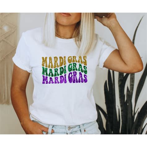 Glitter Mardi Gras T Shirt Cute Mardi Gras 2023 Shirt Louisiana Shirt