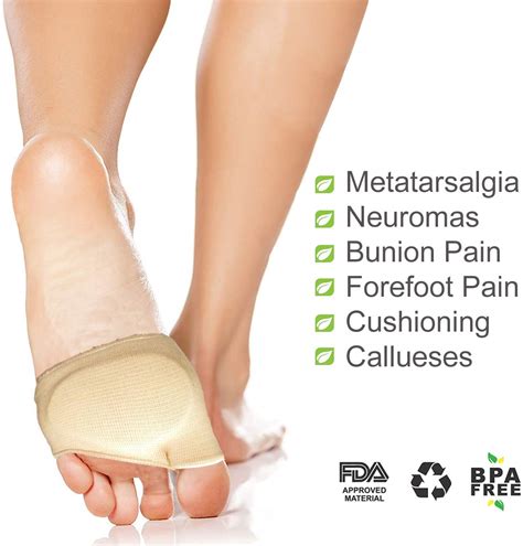 Metatarsal Sleeve Pads Half Toe Bunion Sleeve With Sole Forefoot Gel