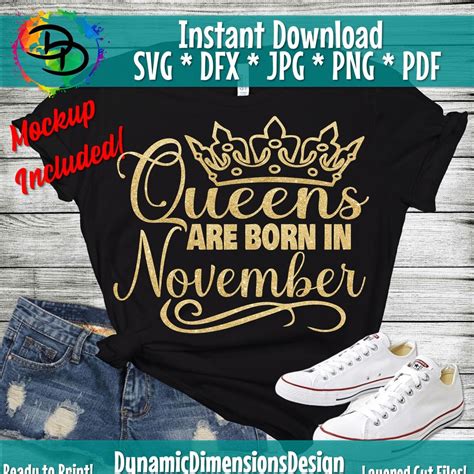 november girl svg queens  born svg november birthday svg women