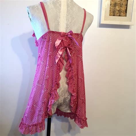 Cute Pink Sheer Lingerie Set Women S Fashion Swimwear Bikinis Swimsuits On Carousell