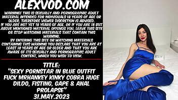 Sexy Pornstar In Blue Outfit Fuck Mrhankey Kinky Cobra Huge Dildo Fisting Gape Anal Prolapse