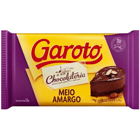 Chocolate Barra Chocolate Meio Amargo 21kg Garoto Barra Chocolate Meio