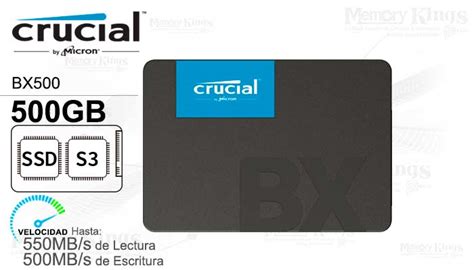 Unidad Ssd Sata Gb Crucial Bx Memory Kings Lo Mejor En