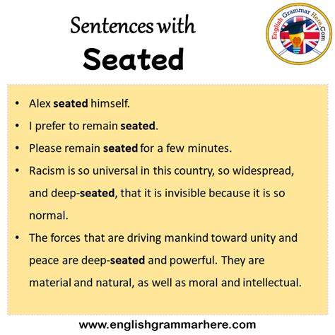 sentences  seated seated   sentence  english sentences