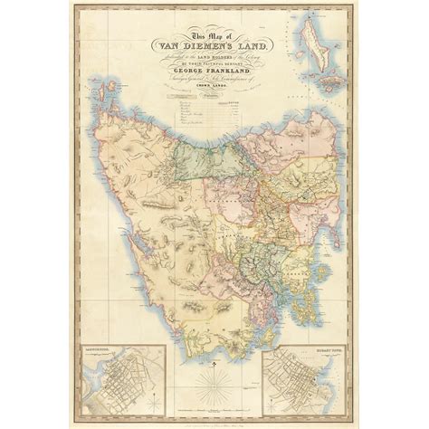 Van Diemen's Land 1839 Print - Geographica