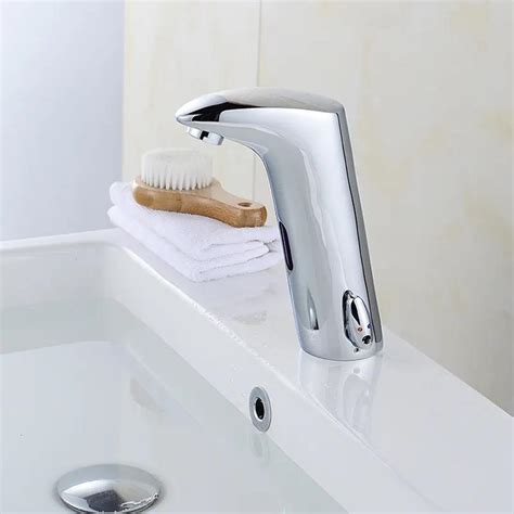 Hot And Cold Touchless Water Tap Automatic Inductive Wash Basin Faucet Hot And Cold Tap And