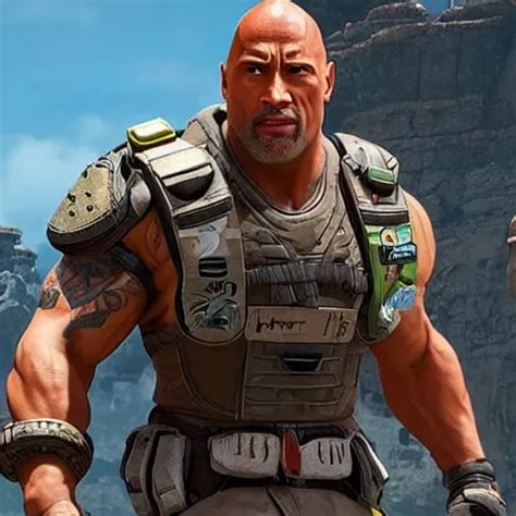 Screenshot From Apex Legends Dwayne The Rock Johnson Stable Diffusion