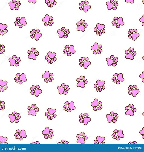 Pink Dog Paws, Pink Cat Paws, Pink Dog Footprints, Dog Paw Silhouette