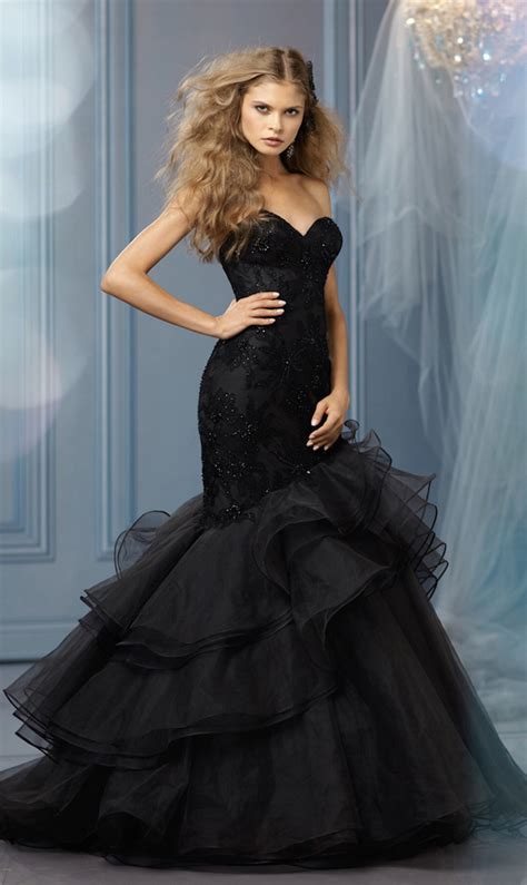 23 Romantic and Stylish Black Wedding Dresses - ChicWedd