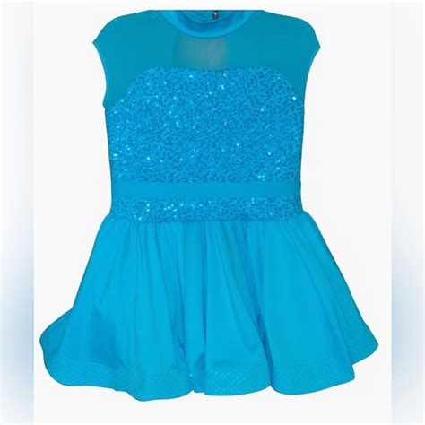 Weissman Costumes Weissman Dance Dress Girls Xxlc Aqua Sequin