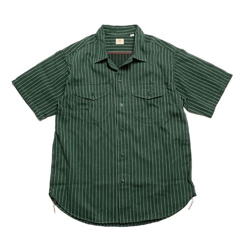Sugar Cane Coke Stripe Ss Work Shirt Sc38699 Hinoya Online Store