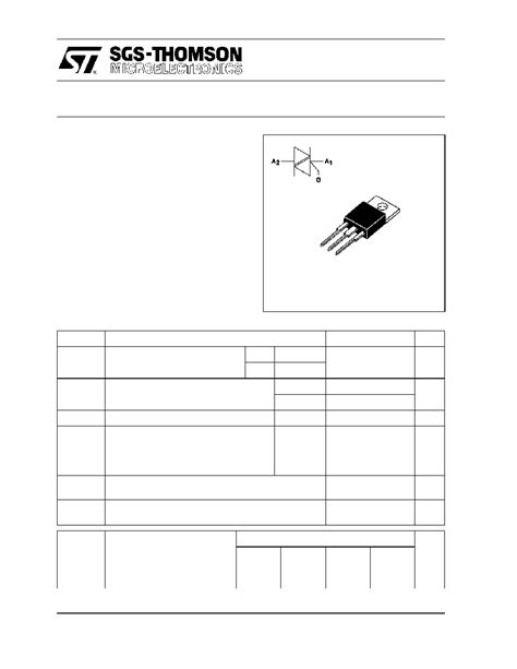 BTA16-600B datasheet(1/5 Pages) STMICROELECTRONICS | STANDARD TRIACS