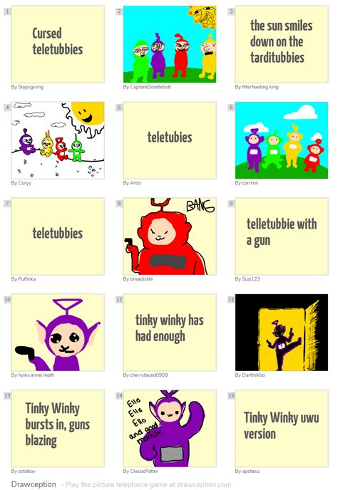 Cursed Teletubbies Drawception