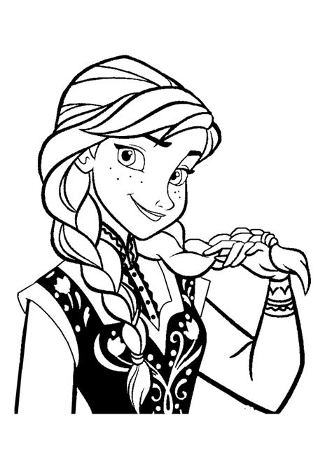 Anna Frozen Para Colorir - Desenhos de Anna Frozen para colorir