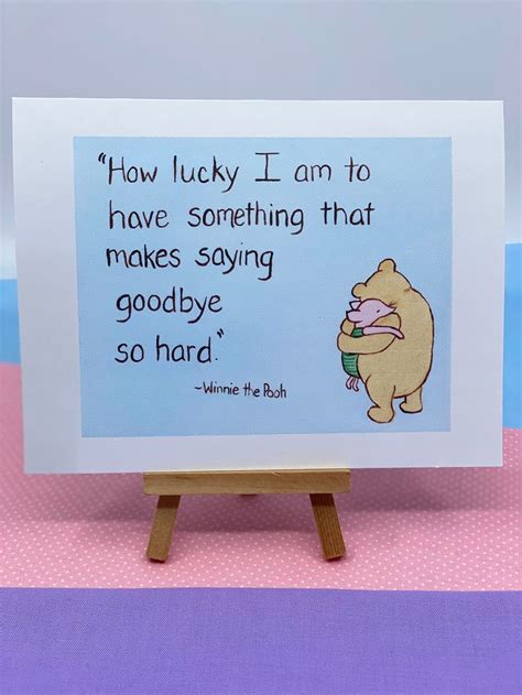 Graduation Pooh Goodbye Card Winnie The Pooh Goodbye Quote Etsy How