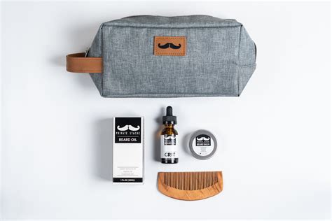 Beard Grooming Kit - Oil - Balm - Comb - Dopp Bag