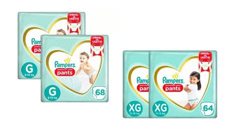 Kit Fraldas Pampers Pants Premium Care G Xg Em Promo O No Mam E