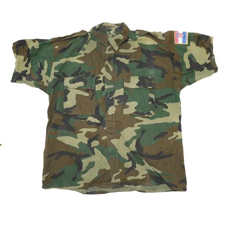 Genuine Croatian Army Surplus Woodland Short Sleeve Shirt Surplus And Lost