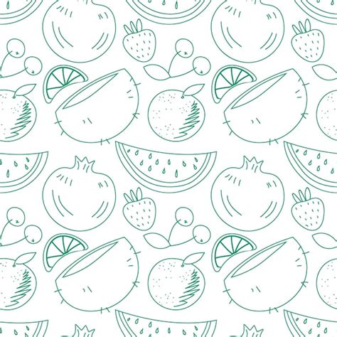 Premium Vector Fruit And Berry Background Abstract Food Seamless