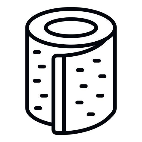 Cotton roll icon outline vector. Medicine wool 16611199 Vector Art at