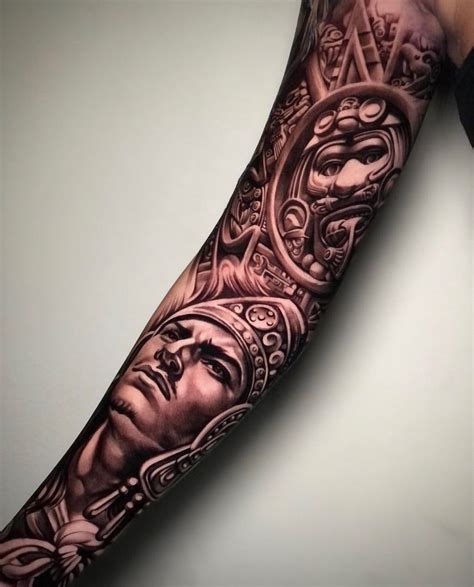 Aztec Tattoos Sleeve Drawings