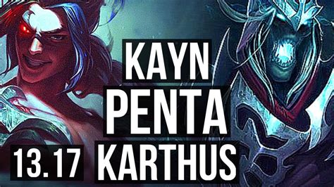 KAYN Vs KARTHUS JNG Penta Rank 4 Kayn 73 Winrate Legendary 31