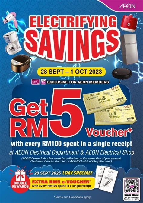 Aeon Electrifying Savings Promotion Free Rm Voucher Sep