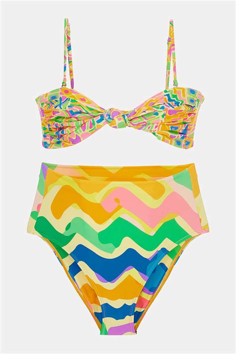 Outlet Kadın Its Now Cool Çok Renkli Desenli Bikini