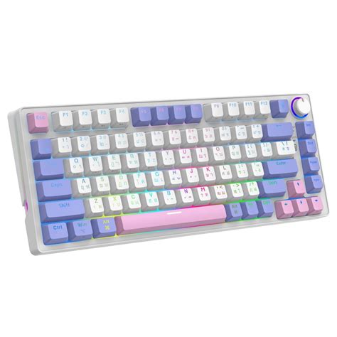 Teclado Gamer Superframe Ribbon Rgb Switch Red Abnt Hot Swap Fio White Purple