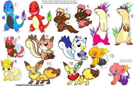 Mixed Pokemon Adopts by AshXRin-Fan on DeviantArt