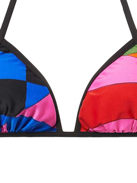 PUCCI Geometric Print Bikini Top Farfetch