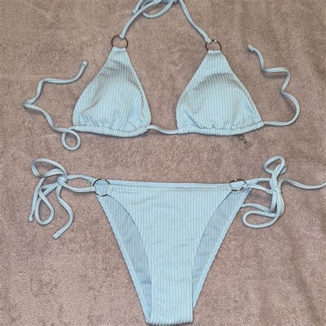 SHEIN Swim Light Blue Bikini Set Poshmark