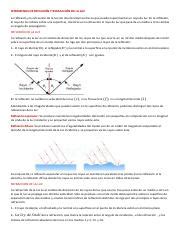 Reflexion Y Refraccion De La Luz Pdf Fen Menos De Reflexi N Y