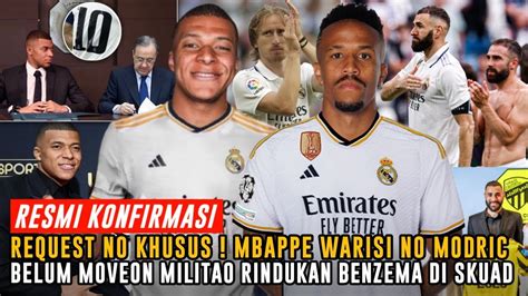 Dikonfirmasi Wow Mbappe Minta No Jersey Real Madrid Skuad Madrid