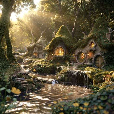 Fairy Village🧚🏼‍♀️ in 2024 | Fairy village, Fantasy landscape, Fantasy ...